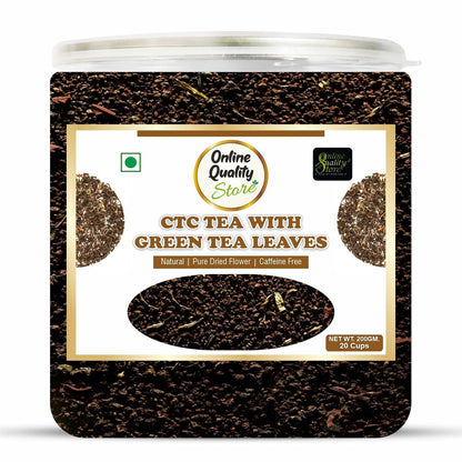 Online Quality Store CTC Tea With Green Tea Leaves - 200g | Chai Patti | Chai | Tea | Tea Leaf | Premium Tea | Assam CTC Tea | Milk Tea