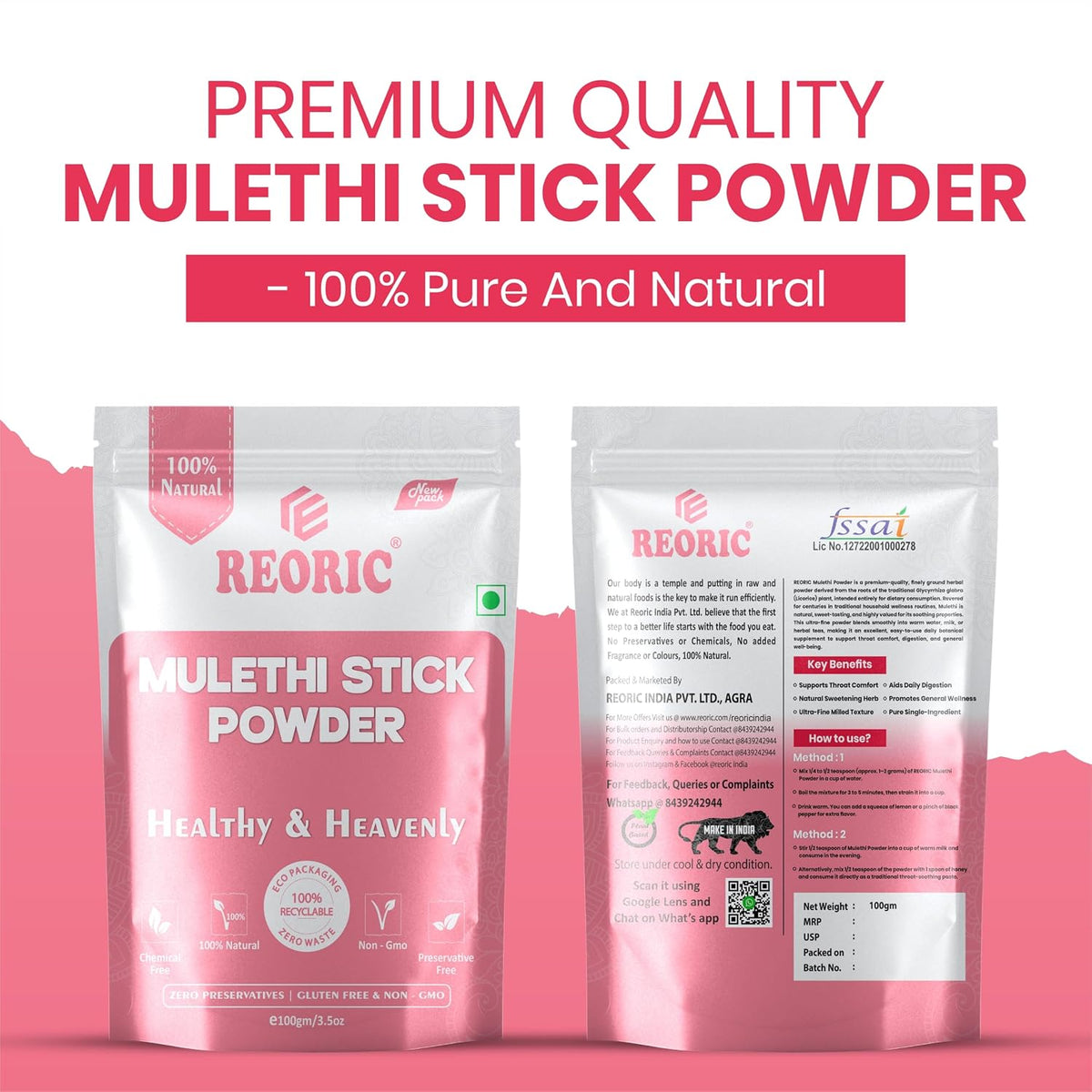 REORIC Mulethi Powder food - 100g