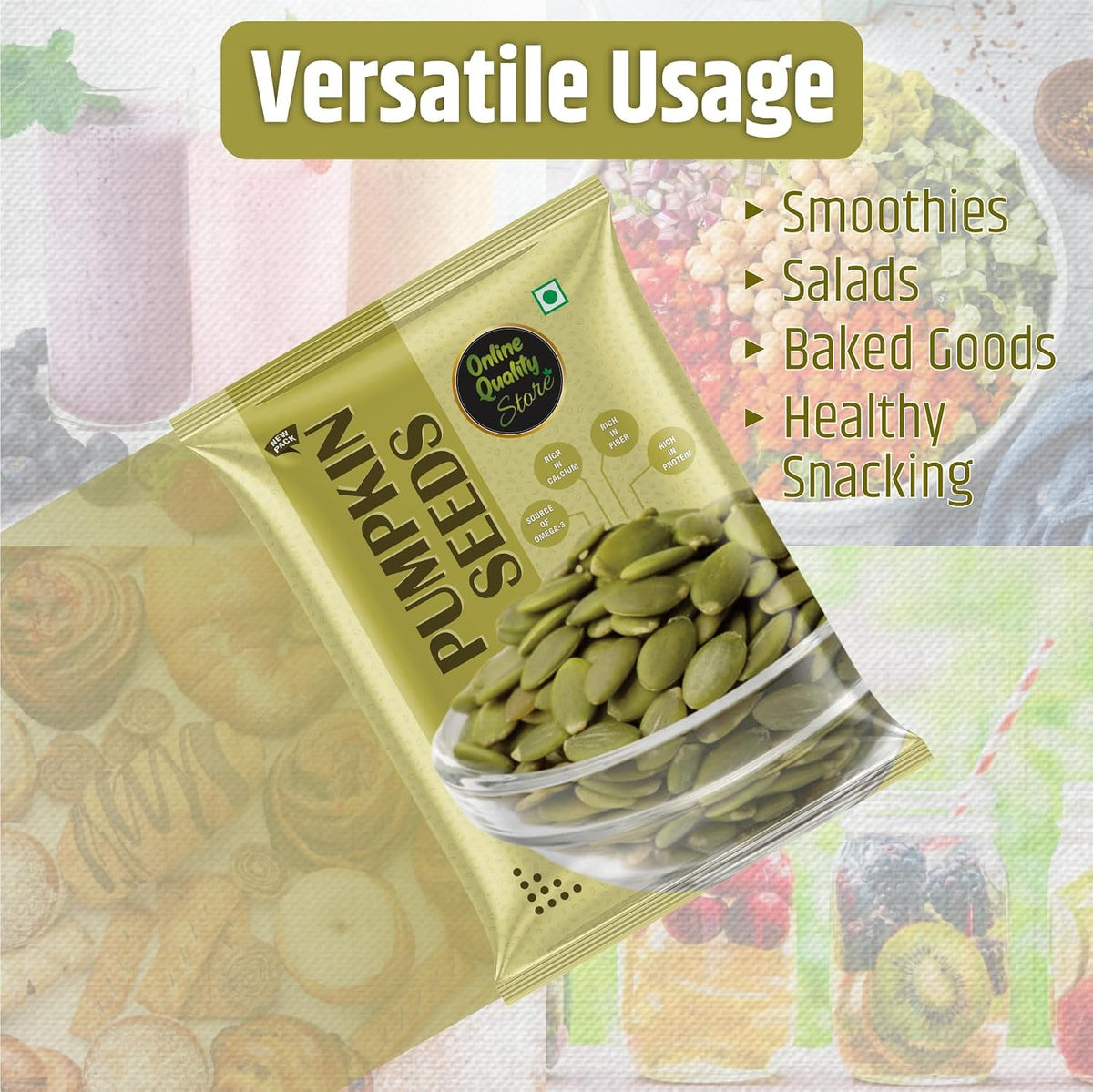 Online Quality Store Organic Pumpkin Seed-400g|Weight Loss management|Rich in Omega-3 fatty acids