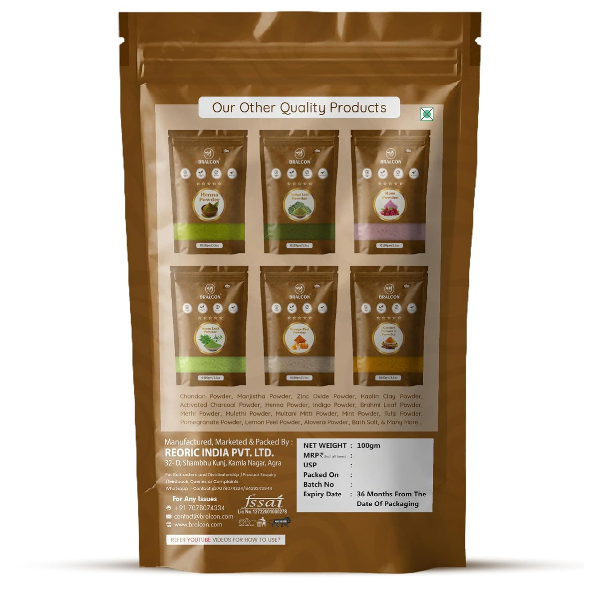BRALCON Jatamansi Powder for hairs -100g