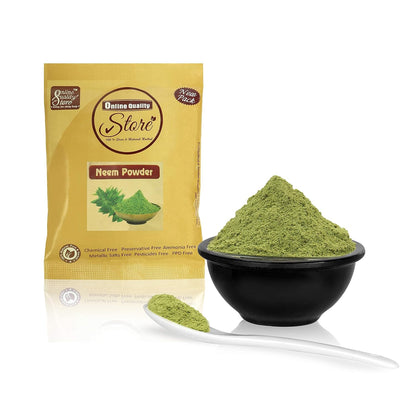 Online Quality Store Neem Powder (Azadirachta indica) Anti-Dandruff Hair DIY Packs & Anti Acne Face Packs (50g, Pack of 1)