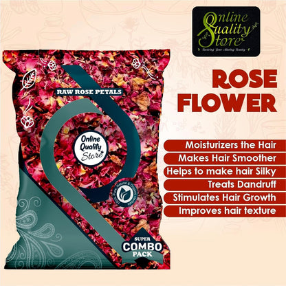Online Quality Store Gulab Patti|Rosa Gallica|Dry Rose Petal|Dried Rose Petals|Rose Petals Sun Dried for Beautiful Hair & Skin-100g