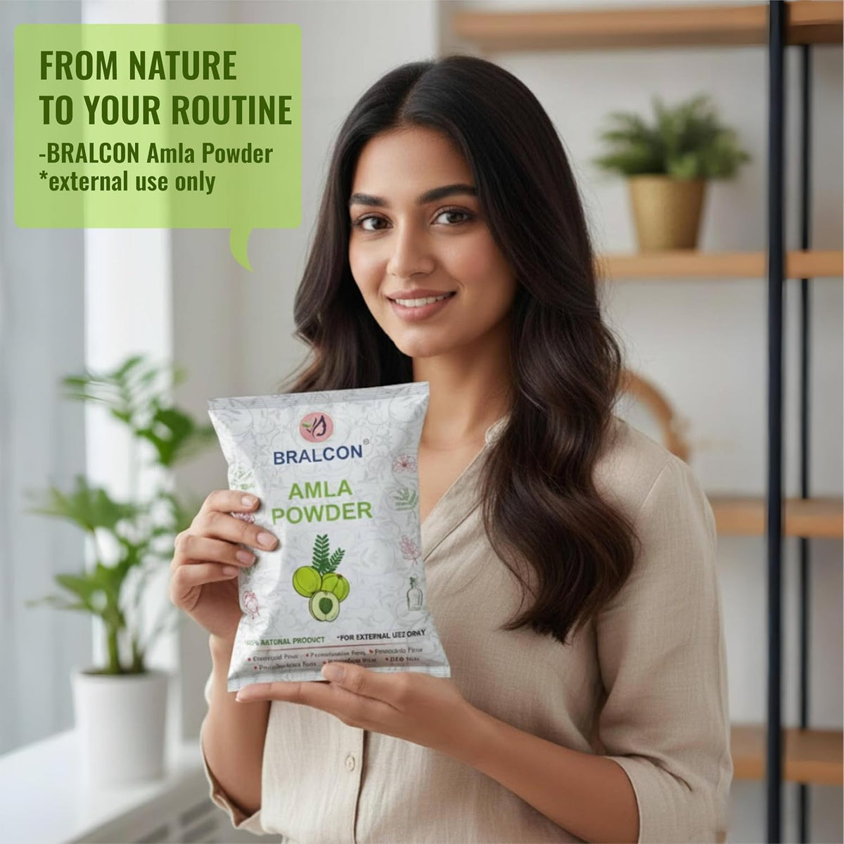 BRALCON Amla Powder 100g || 100% Natural Amla Indian Gooseberry Fruit Powder for Hair 100g Pack