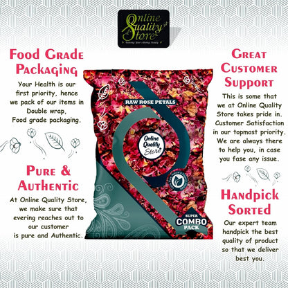 Online Quality Store Gulab Patti|Rosa Gallica|Dry Rose Petal|Dried Rose Petals|Rose Petals Sun Dried for Beautiful Hair & Skin-100g