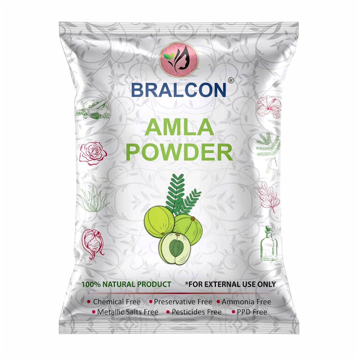 BRALCON Amla Powder 100g || 100% Natural Amla Indian Gooseberry Fruit Powder for Hair 100g Pack