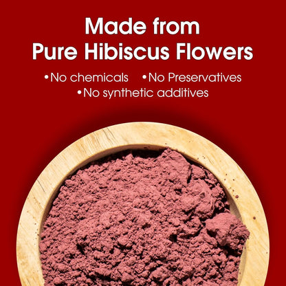 BRALCON Hibiscus Powder - 100gm, Natural Pure Hibiscus Rosa-Sinensis Flower Powder for Face Pack and Hair Mask, Hair Conditioner for Dull Hair & Dry Scalp, Gudhal Ka Phool Powder