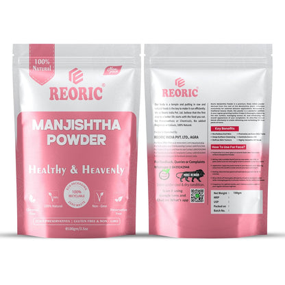 REORIC Manjistha Powder for Face Pack & Skin Care -100g