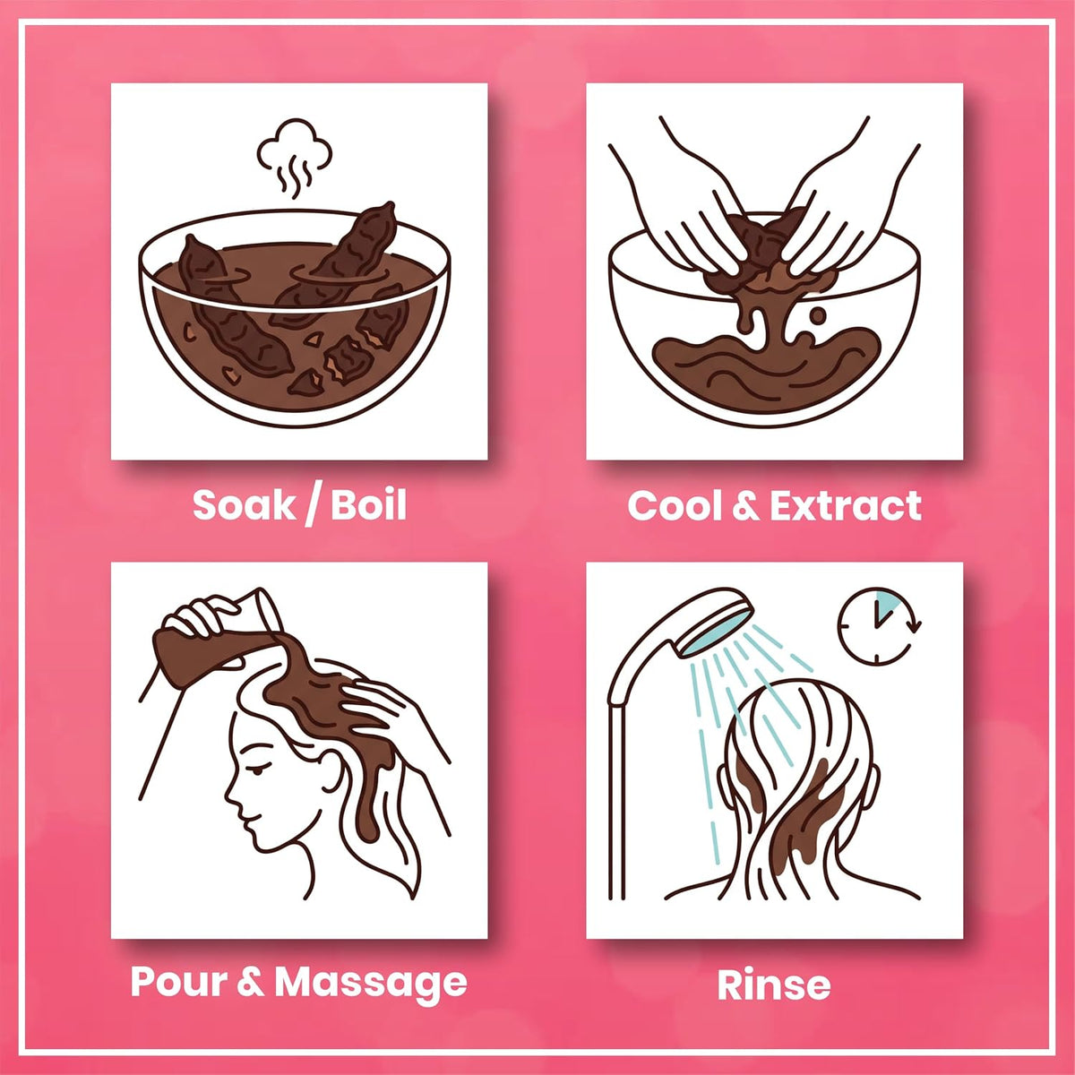 REORIC Raw Shikakai Whole Dried Pods for DIY Hair Wash & Scalp Care -100g