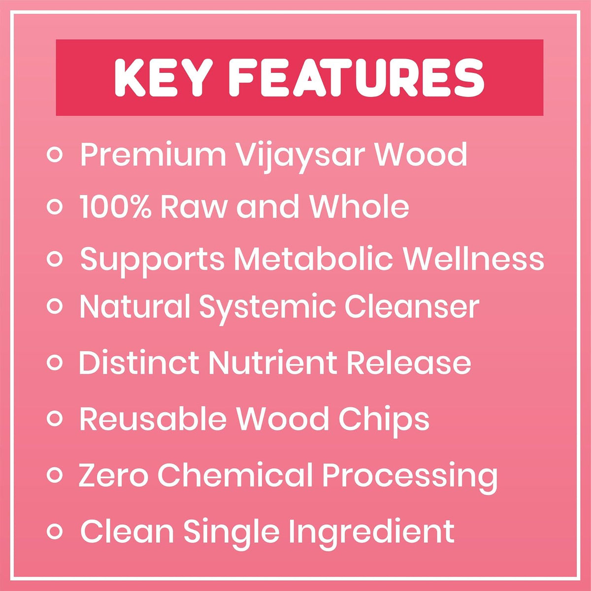 REORIC Pure Vijaysar Wood Pieces 100g