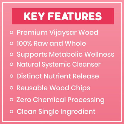 REORIC Pure Vijaysar Wood Pieces 100g