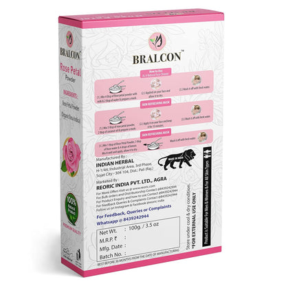 BRALCON Rose Petal, Sandalwood, Orange, Lemon Peel Powder Combo- 400g(100g x 4 Pack) for face & Skin