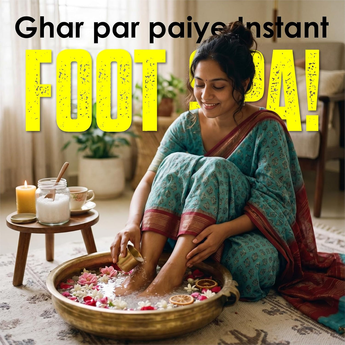 BRALCON Epsom Salt for Foot Soak & Bath - 400g | Natural Bath Salt for Relaxation & Soothing Experience | Bath Salt for Spa, Foot Care & Daily Wellness Use