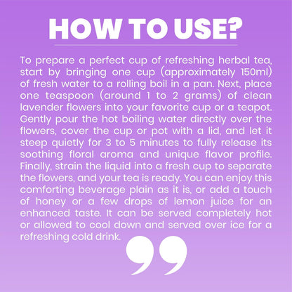 REORIC Dried Lavender Flowers 100g