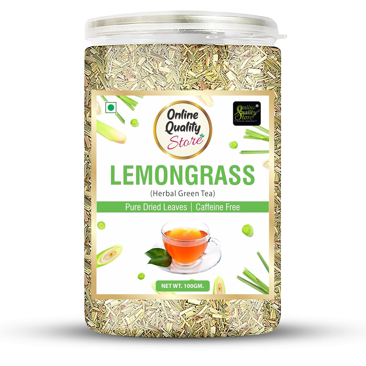 Online Quality Store Organic Lemongrass Herbal Tea - 100g | Lemongrass Tea Leaves |Herbal Green Tea
