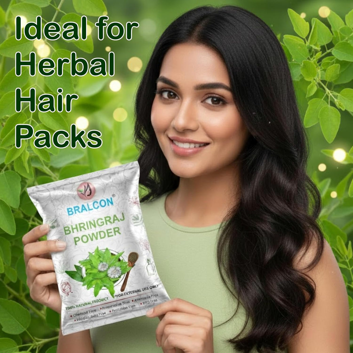 BRALCON Bhringraj Powder for Hair Oil, Hair Masks & Packs (100g) - 100% Natural, Chemical Free
