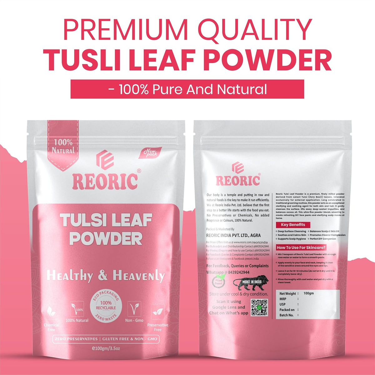 Reoric Pure Tulsi Powder -100g