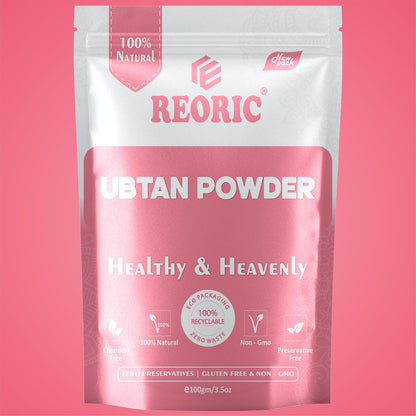 REORIC Kasturi Turmeric, Rose & Ubtan Powder Face Pack 300g (100g Pack of 3)