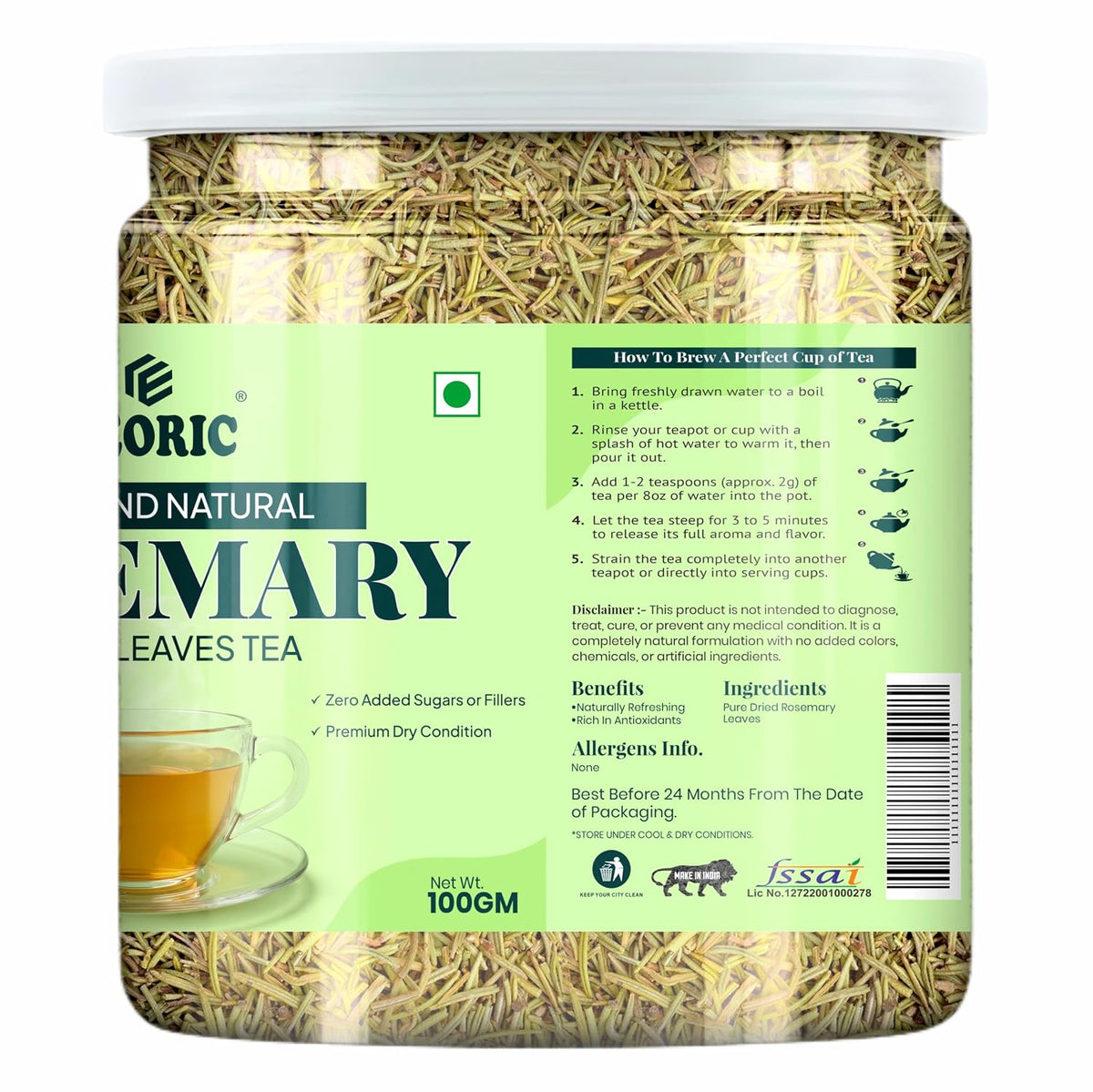 Reoric Dried Rosemary Tea Leaves 100g