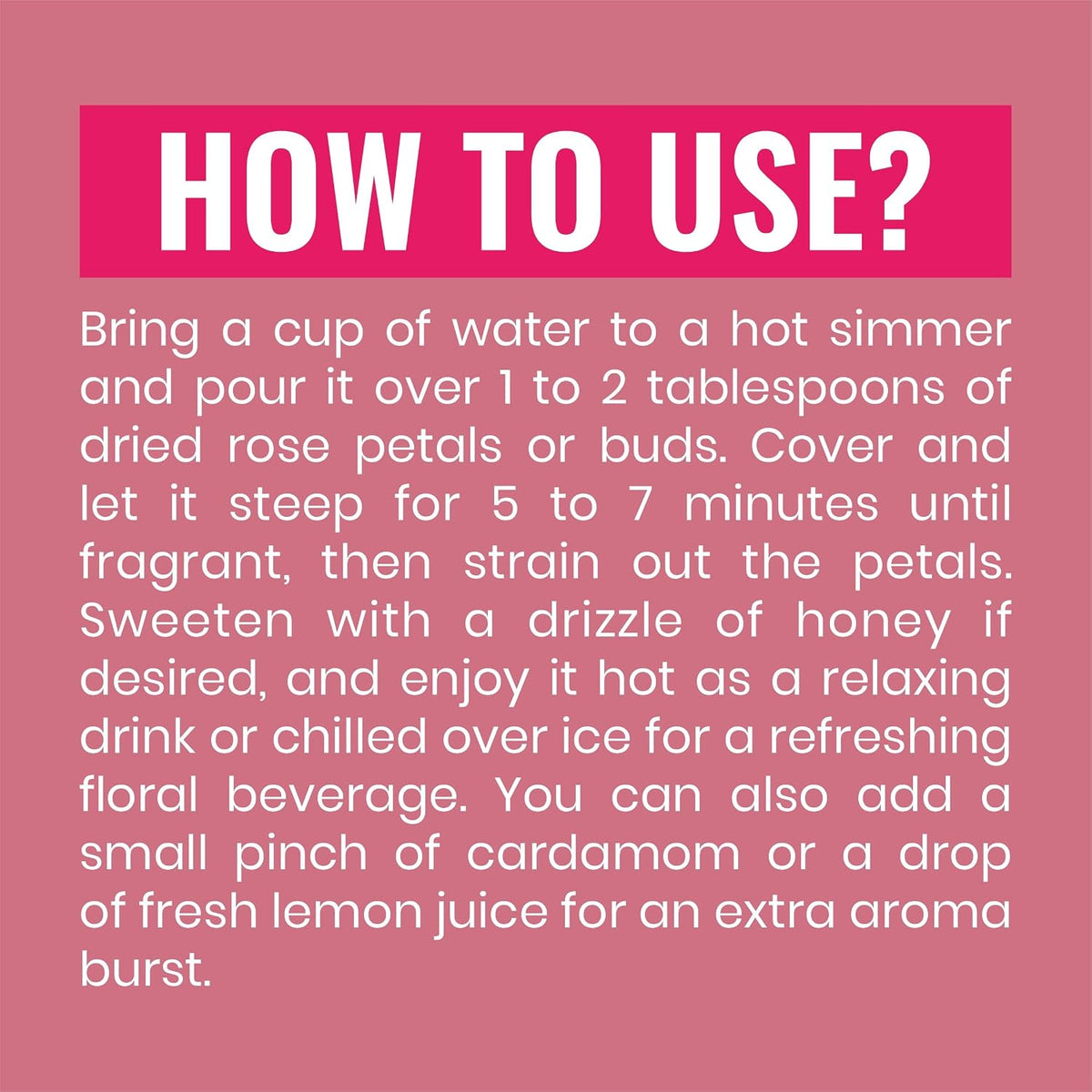 BRALCON Dried Rose Flower Petals Herbal Tea - 30g