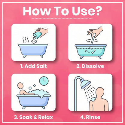 REORIC Pure Epsom Bath Salt 900g (Pack of 9 x 100g)