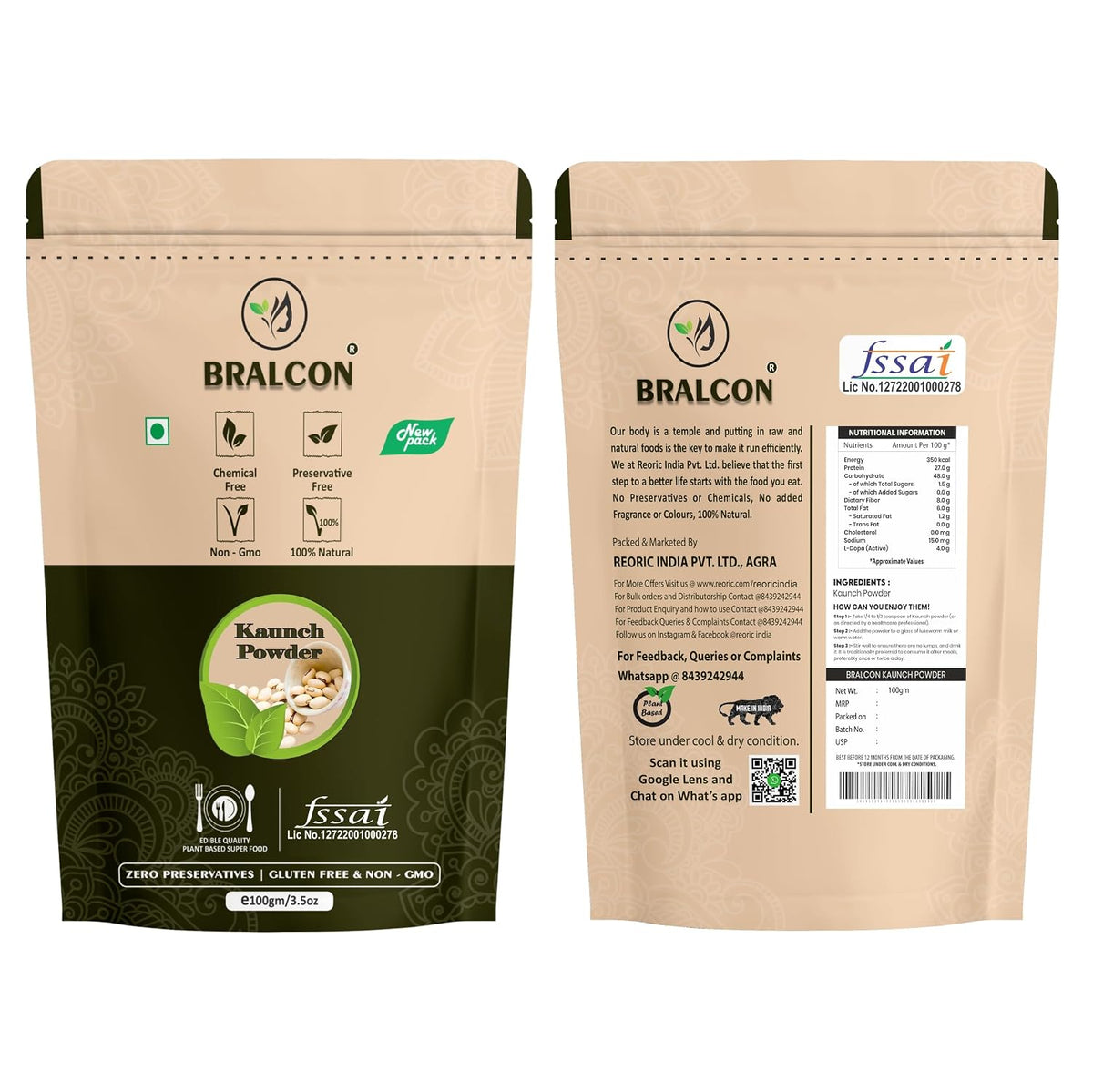 BRALCON Kaunch Beej Powder -100g