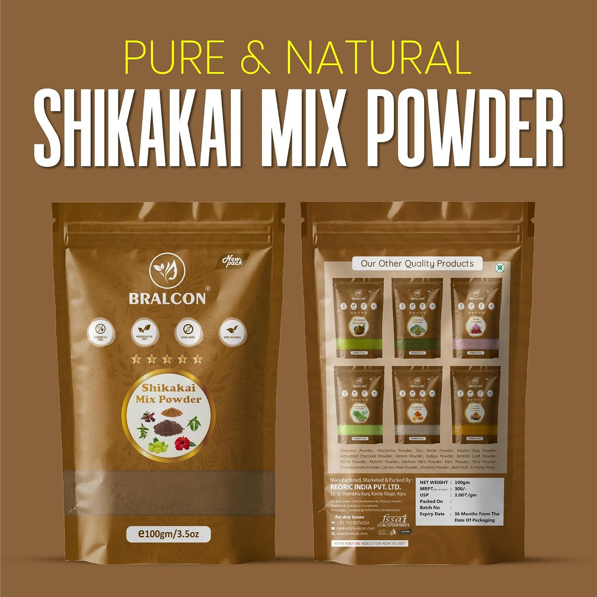 BRALCON Shikakai Mix Powder -100g