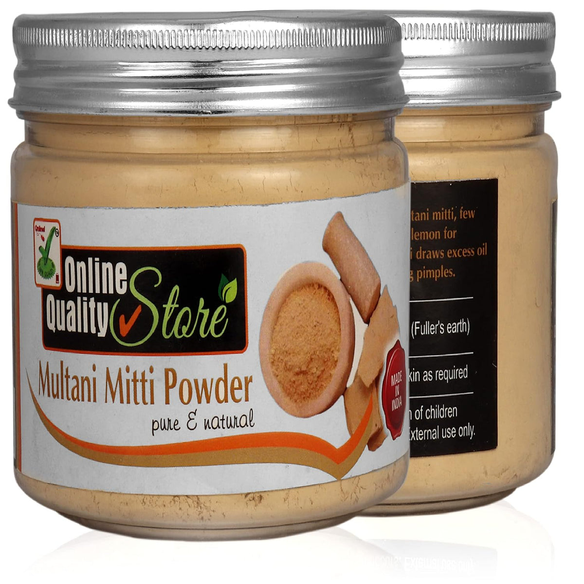 Online Quality Store Organic Multani Mitti Powder | Healing Clay | Bentonite Clay |Calcium Bentonite Clay for Face Pack And Hair Pack |pure multani mitti powder |multani mitti powder pure 100%,200g