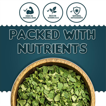 Online Quality Store Moringa Leaves - 100g |Moringa Dry Leaf, Dried Drumstick Tree Leaves, Natural Super-Food – For Making Herbal Tea, Smoothies, Soups - multiuse