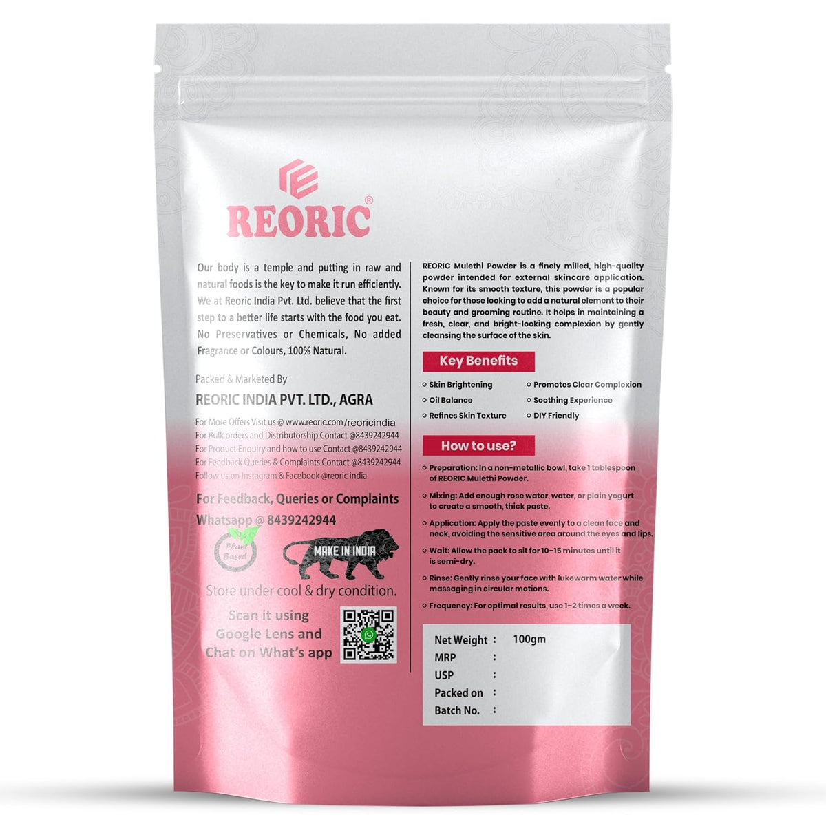 REORIC Mulehti Powder (100g)