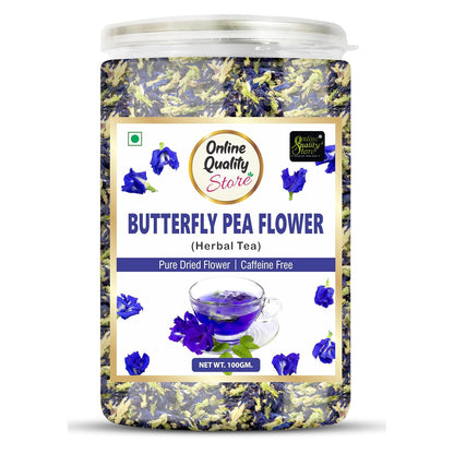 Online Quality Store Organic Butterfly Pea Flower Tea-100g | 100 % Natural Herbal Tea | Blue Pea Tea