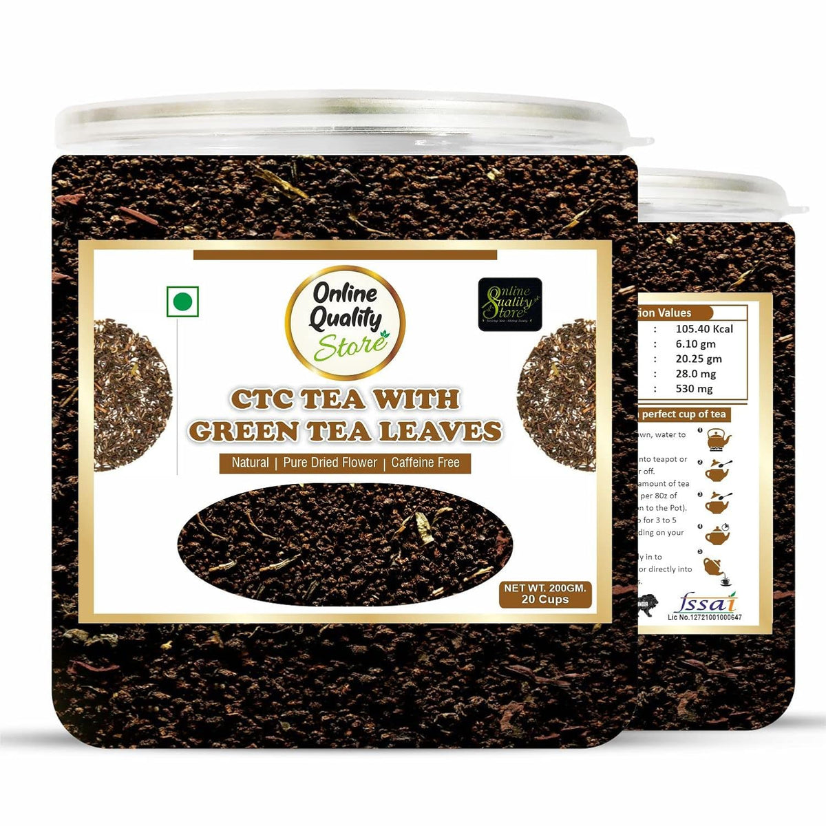 Online Quality Store CTC Tea With Green Tea Leaves - 200g | Chai Patti | Chai | Tea | Tea Leaf | Premium Tea | Assam CTC Tea | Milk Tea