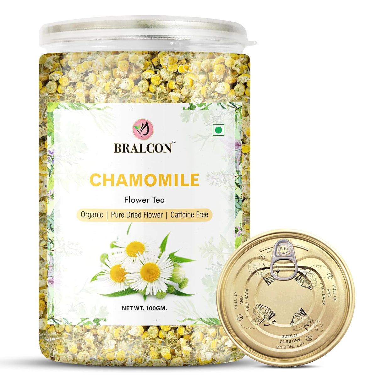 BRALCON Hibiscus Flower Tea + Butterfly Blue Pea flower + Lemongrass + Chemomile Tea - 50g each Pack
