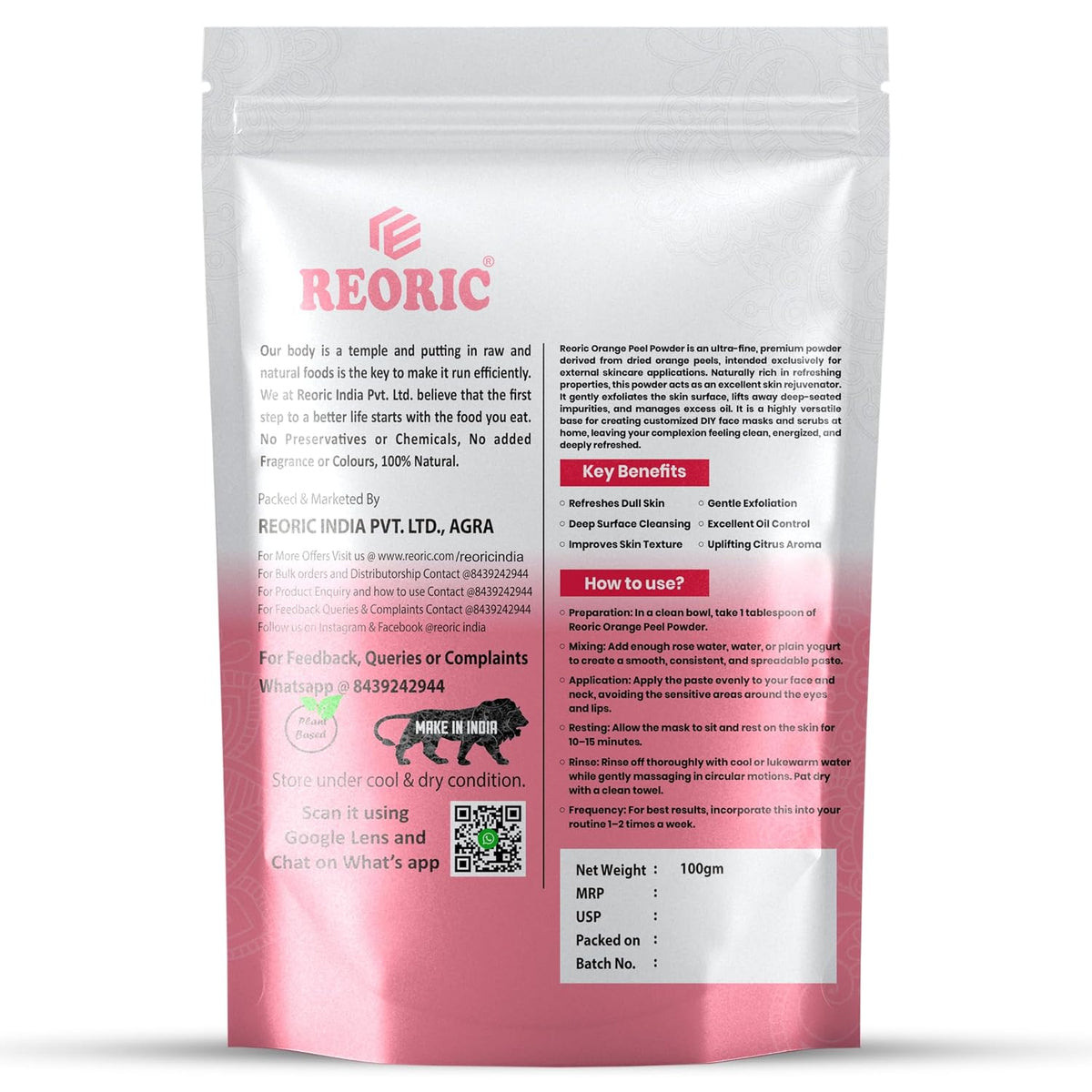 REORIC Orange Peel Powder 100g
