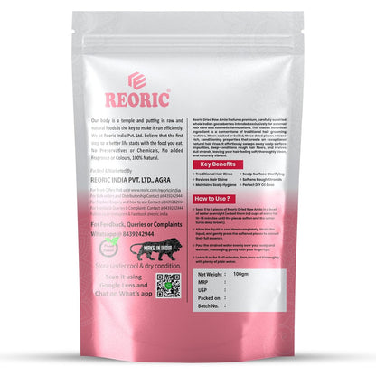Reoric Raw Dried Amla for Hair Care - 100g
