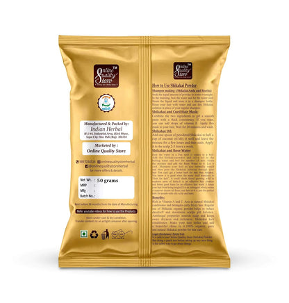 Online Quality Store Reetha (50g) + Amla (50g) + Shikakai (50g) + Bhringraj (50g) + Hibiscus (50g) + Mehandi (50g) + free Indigo (50g) Powder For Hairs, 350g