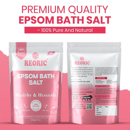 REORIC Pure Epsom Salt 400g (100g x Pack of 4)
