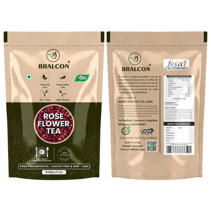BRALCON Dried Rose Flower Petals Herbal Tea - 30g
