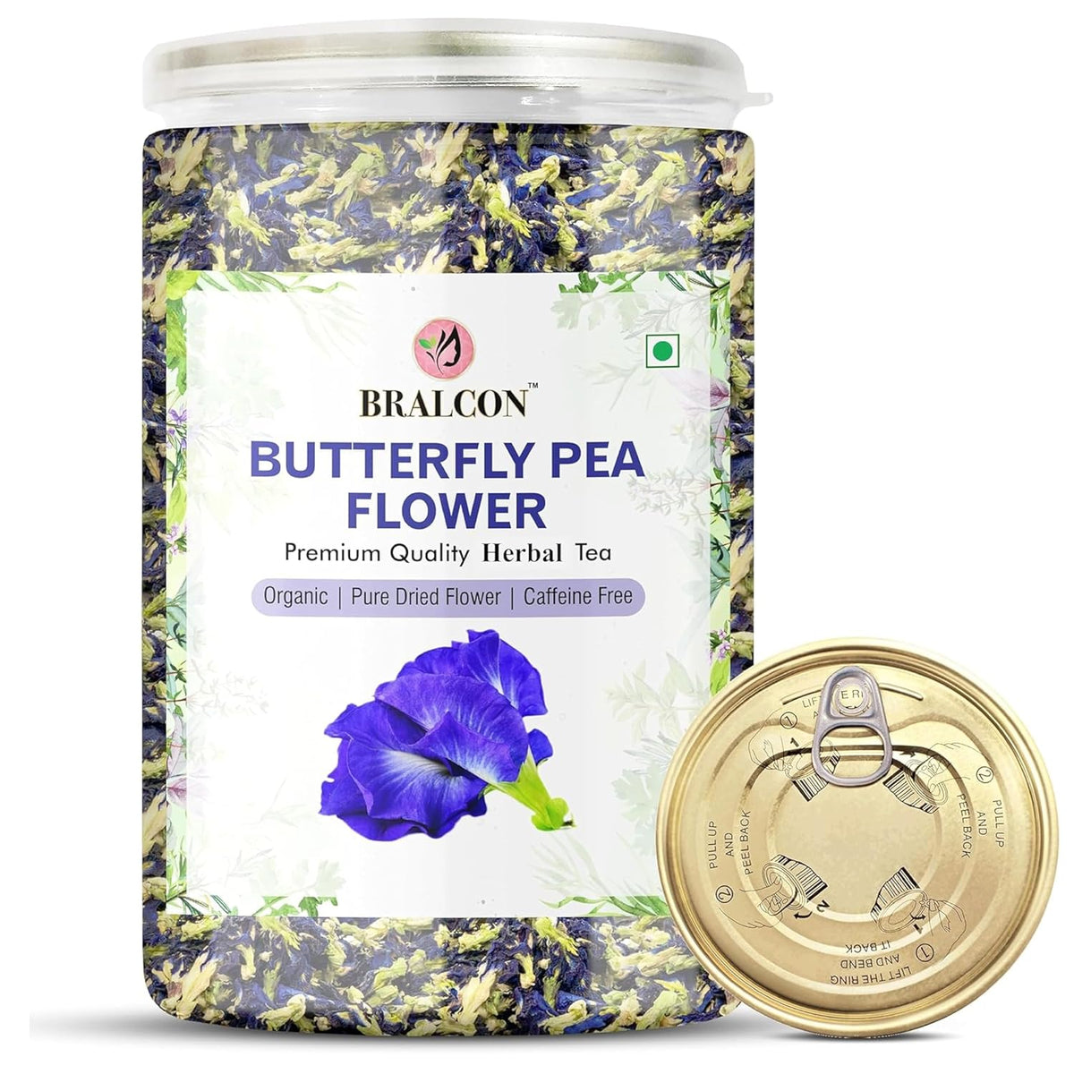 BRALCON Hibiscus Flower Tea and Butterfly Pea Flower Tea- 100g(50g x 2 Pack)
