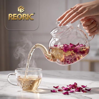 REORIC Rose Petal Tea 50g | Dried Rose Petals Herbal Infusion | Aromatic Floral Loose Leaf Brew | Daily Hot & Iced Beverage Drink