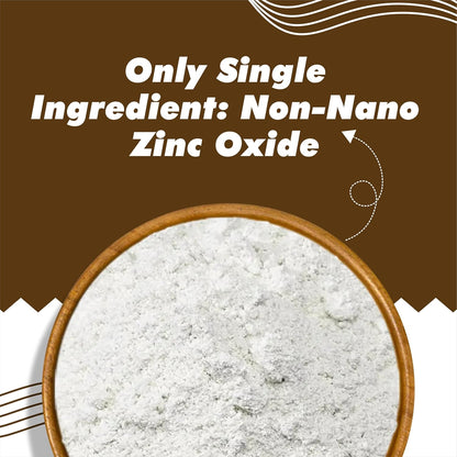 BRALCON Pure Zinc Oxide Powder (Non-Nano) 100gm – Natural Cosmetic Grade, Safe for DIY Skincare & Sunscreen Formulations, 100% Natural and Chemical Free for Face Masks, Lotions, Creams