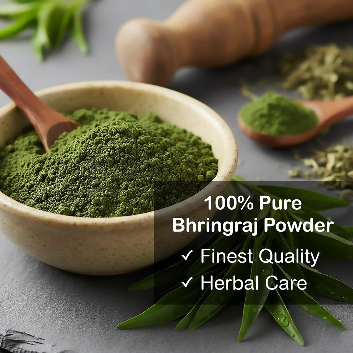 BRALCON Bhringraj Powder for Hair Oil, Hair Masks & Packs (100g) - 100% Natural, Chemical Free