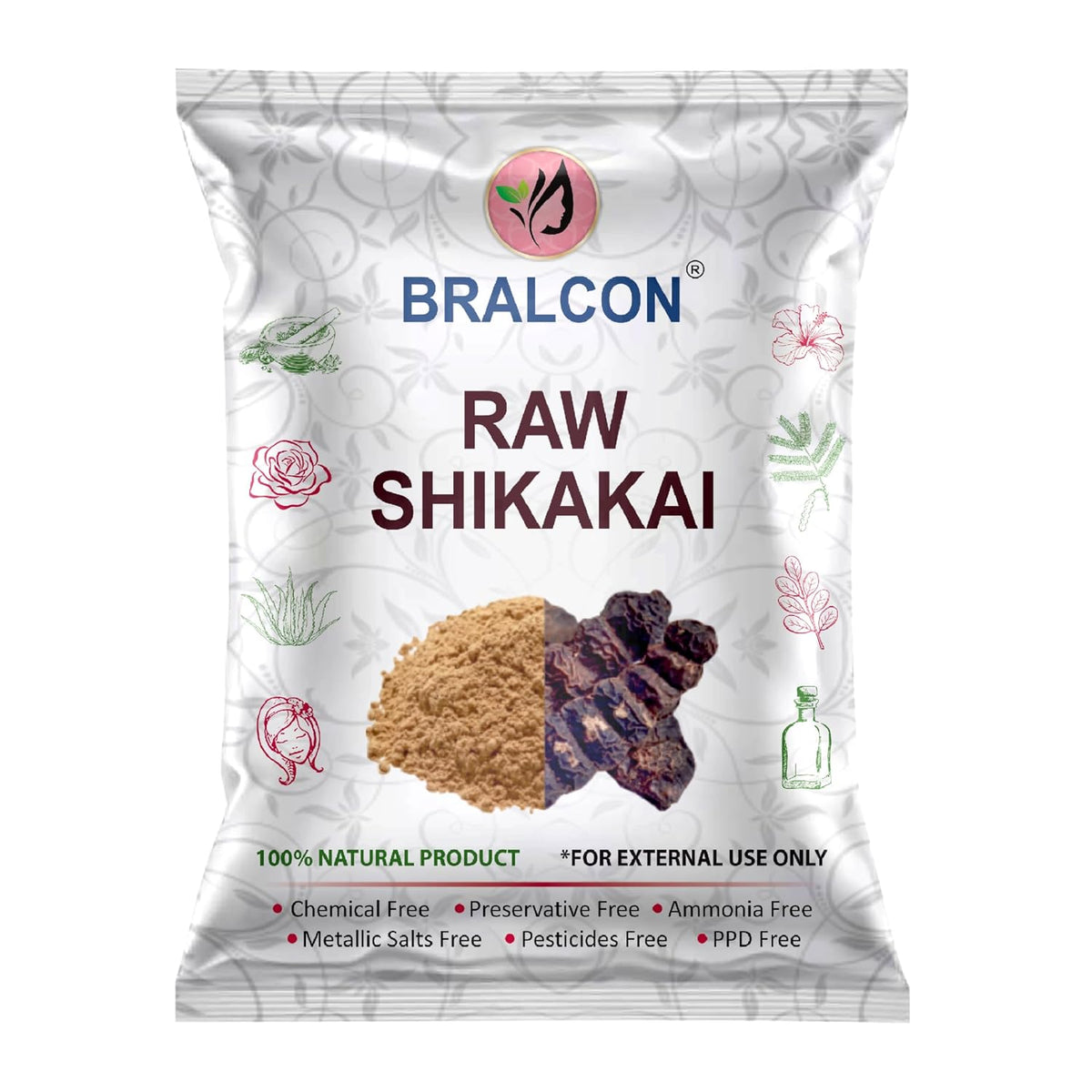 BRALCON Reetha Amla Shikakai Powder | Natural Hair Care Powder Set - 300 g , 100g Each | Chemical-Free | Hair Shampoo