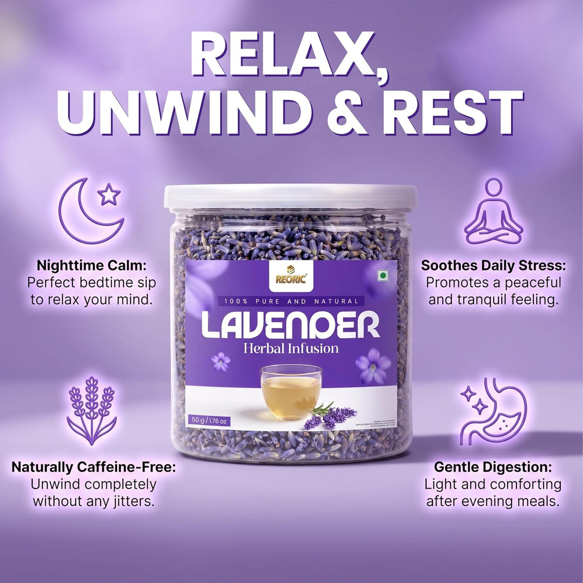 REORIC Lavender Herbal Infusion Tea 50g