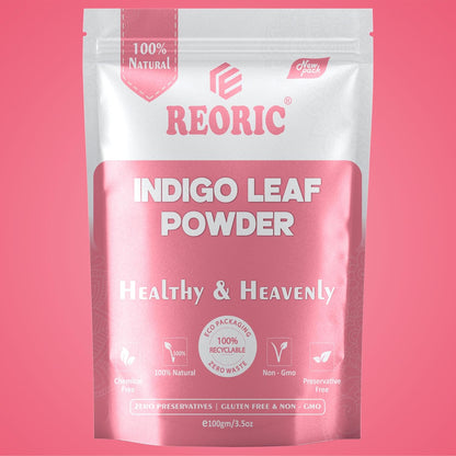 REORIC Henna Powder 100g and Indigo Leaf Powder 100g Combo