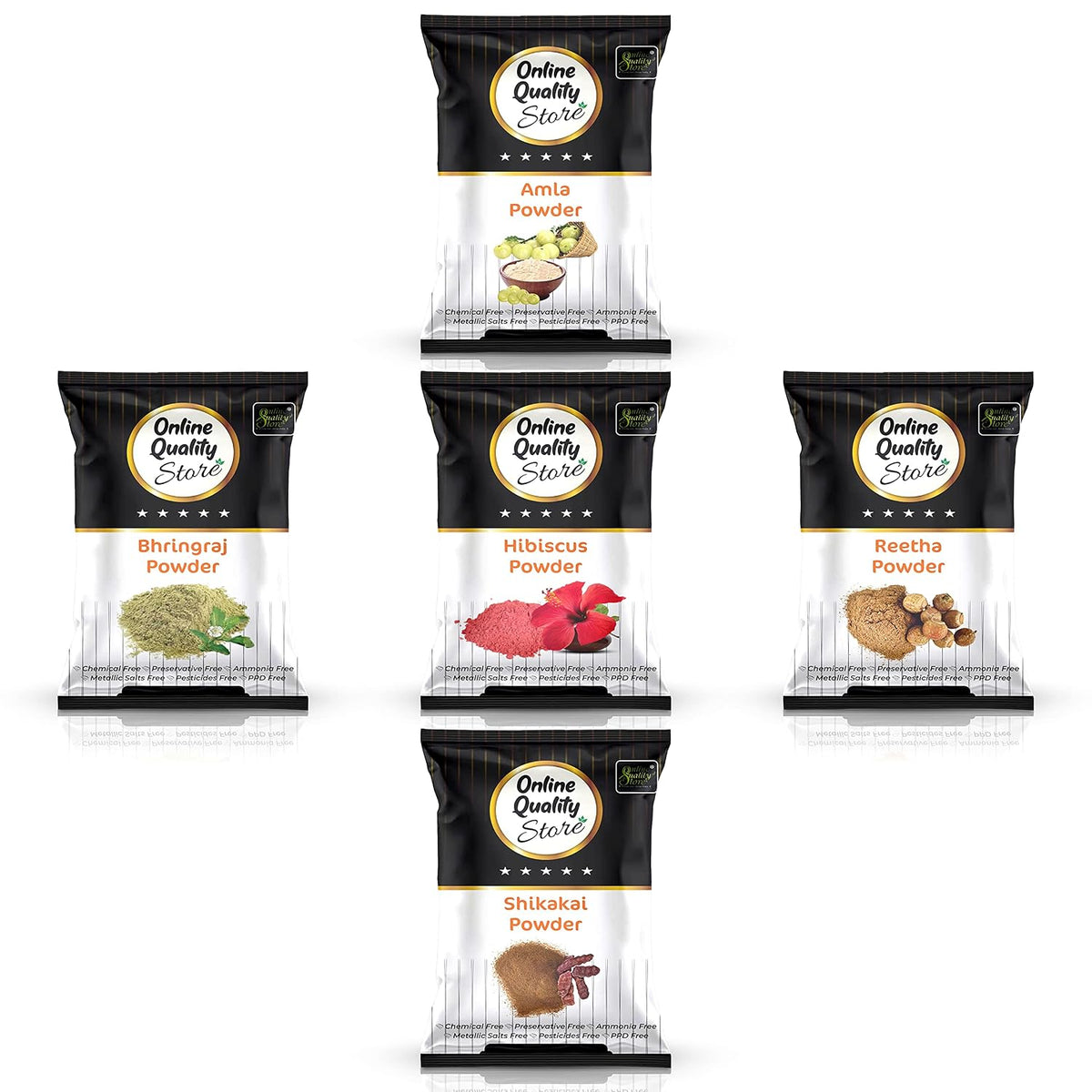 Online Quality Store Amla Reetha Shikakai Bhringraj and Hibiscus Powder for Hair |hair mask |hair pack for dry and frizzy hair |,Ritha|Soapnuts|Aritha|Indian Gooseberry powder |organic Bhringraj Powder |gudhal powder |gudhal fool powder ,400g