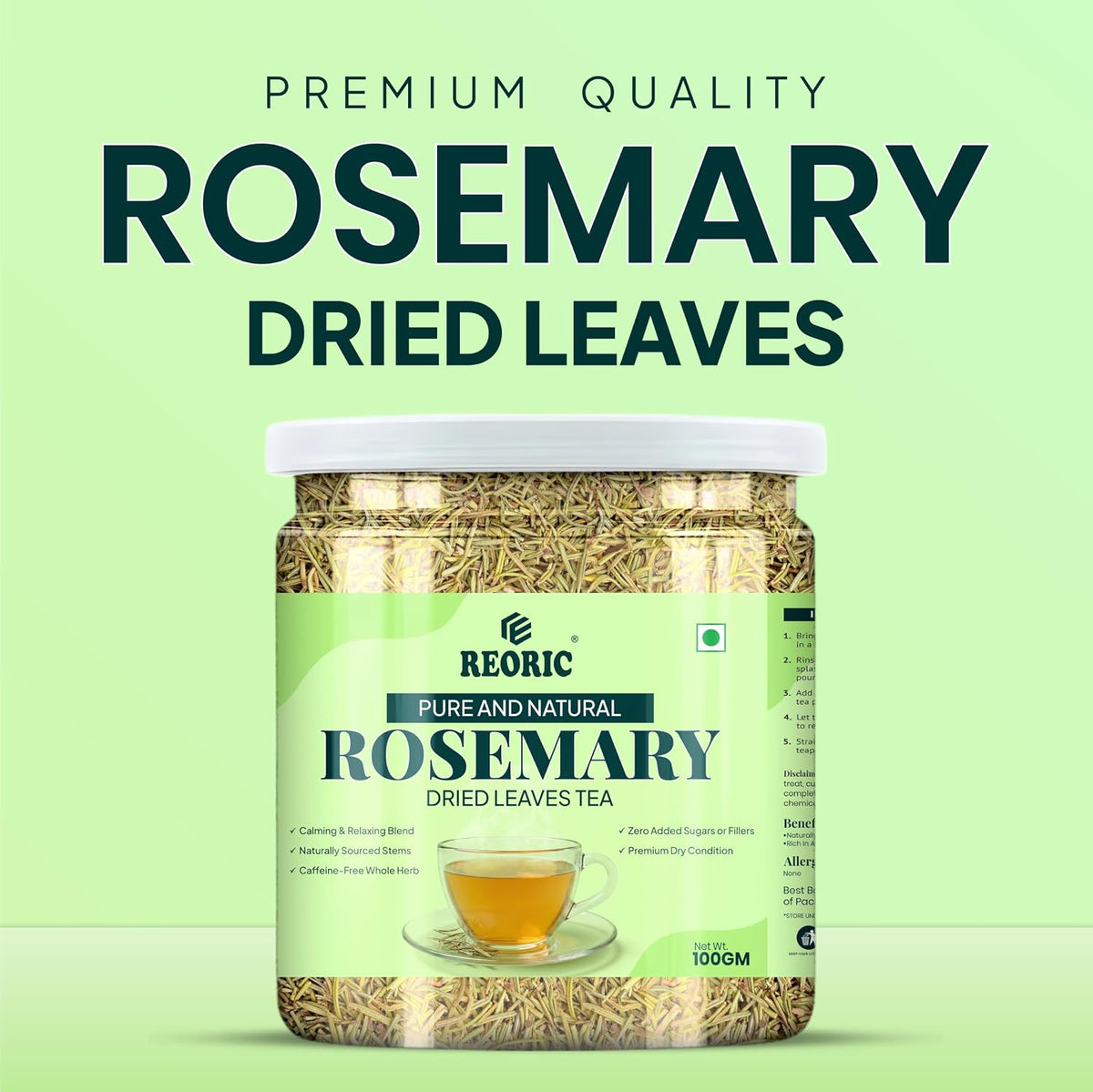 Reoric Dried Rosemary Tea Leaves 100g