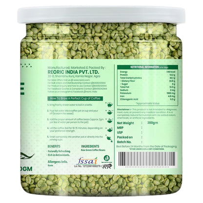 REORIC Green Coffee Beans 300g