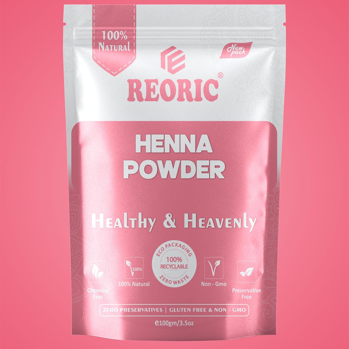 REORIC Henna Powder 100g and Indigo Leaf Powder 100g Combo