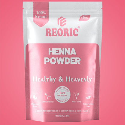 REORIC Henna Powder 100g and Indigo Leaf Powder 100g Combo