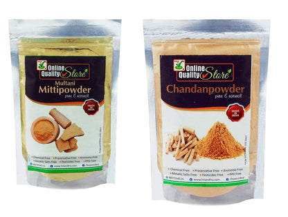 Chandan Powder(50 Grams) and Multani Mitti Powder(100 Grams) Total 150 Grams (All are in separate packaging)